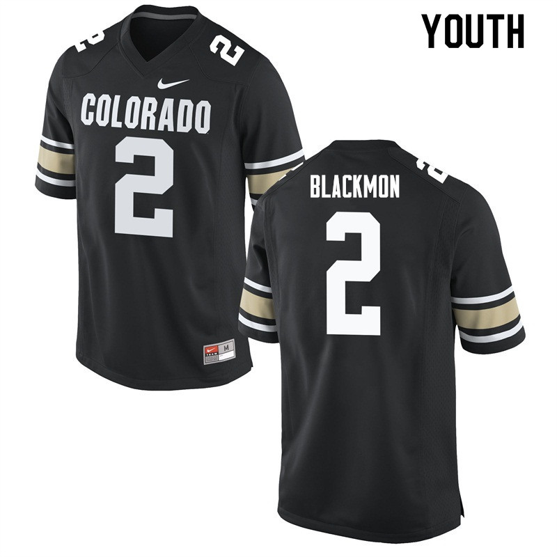 Youth #2 Ronnie Blackmon Colorado Buffaloes College Football Jerseys Sale-Home Black